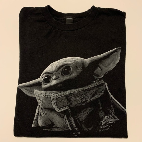 Tultex Other - Star Wars T-shirt  The Mandalorian Baby Yoda Mens Medium Shirt Black EUC